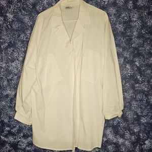 Plus size white button down